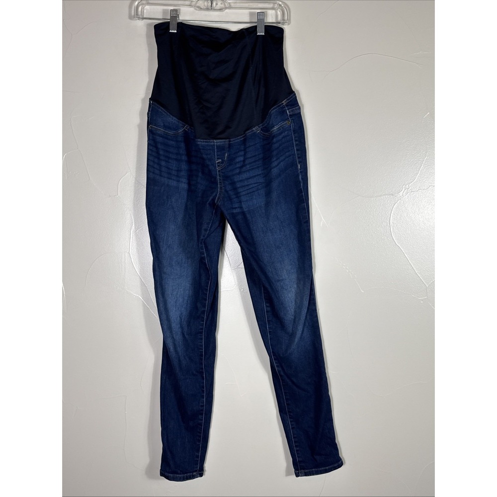 Isabel Maternity Over The Belly Skinny Maternity Jeans Dark Blue Wash 4/27 R